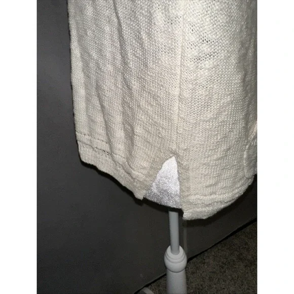 Lucky Brand Sweater Womens Small Cream Knit Hoodie Pullover Casual Pocket - Picture 6 of 11